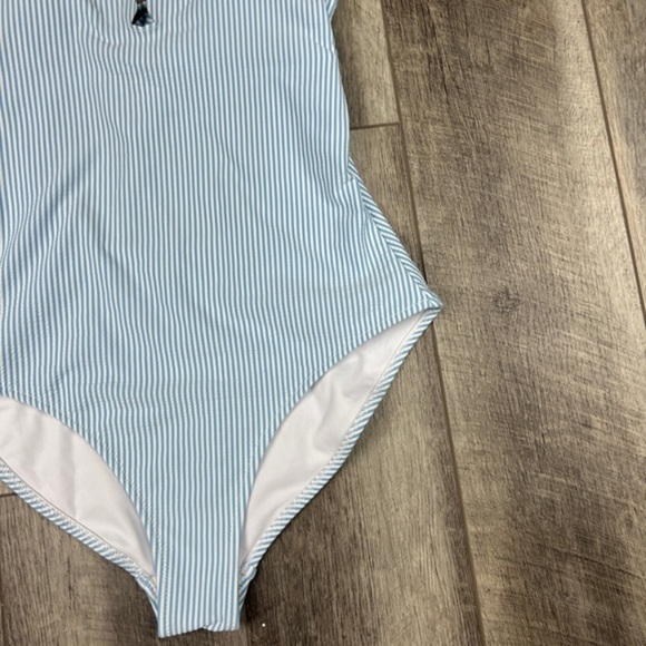 Jessica Simpson Blue Stripe One Piece - Picture 7 of 12